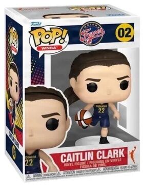 Caitlin Clark Funko POP Indiana Fever Rookie RC WNBA NBA Basketball Toy Figure